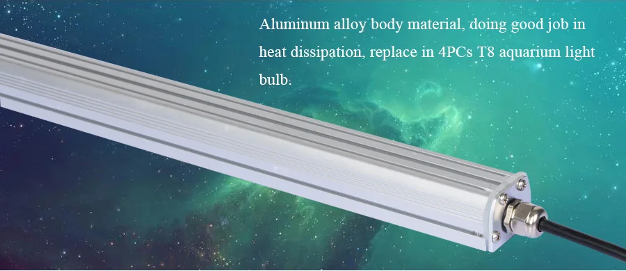 Populargrow 54W/81W/108W Aquarium Light with 470nm Blue Spectrum Leds Strip Light Beautiful Your Coral Reef Fish Tank Lamp