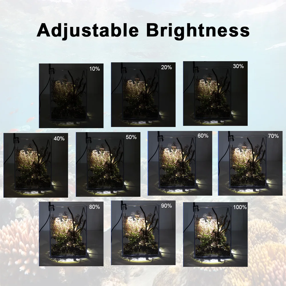 Mini Aquarium LED Clip Light South American Style Fish Tank Landscape Lighting aquarium accesories aqarium decoratie