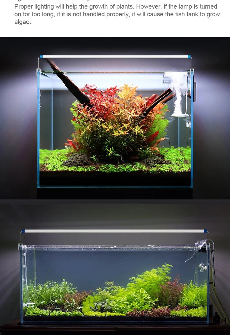 18~70CM Super Bright Lamp LED Aquarium Light For Aquatic Plant Fish Tank Extensible Clip Lamp 90~260V