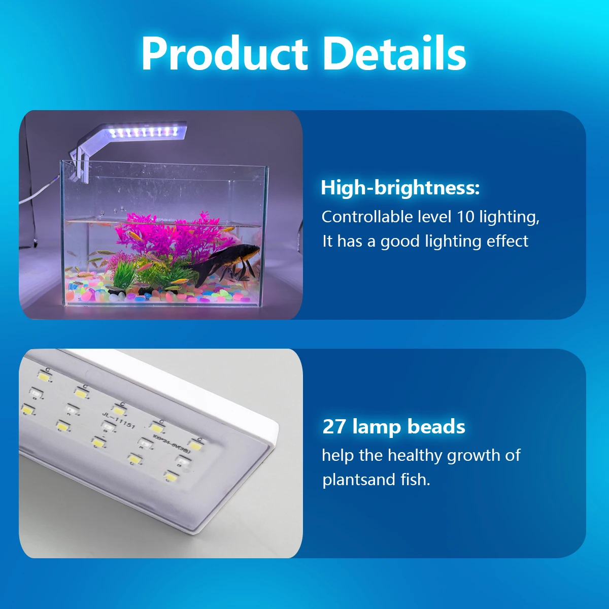 USB Fish tank light 3/9/12 Timing three kinds of color-changing LED small fish tank light water grass tank aquarium light USB Fish tank light 3/9/12 Timing three kinds of color-changing LED small fish tank light water grass tank aquarium light