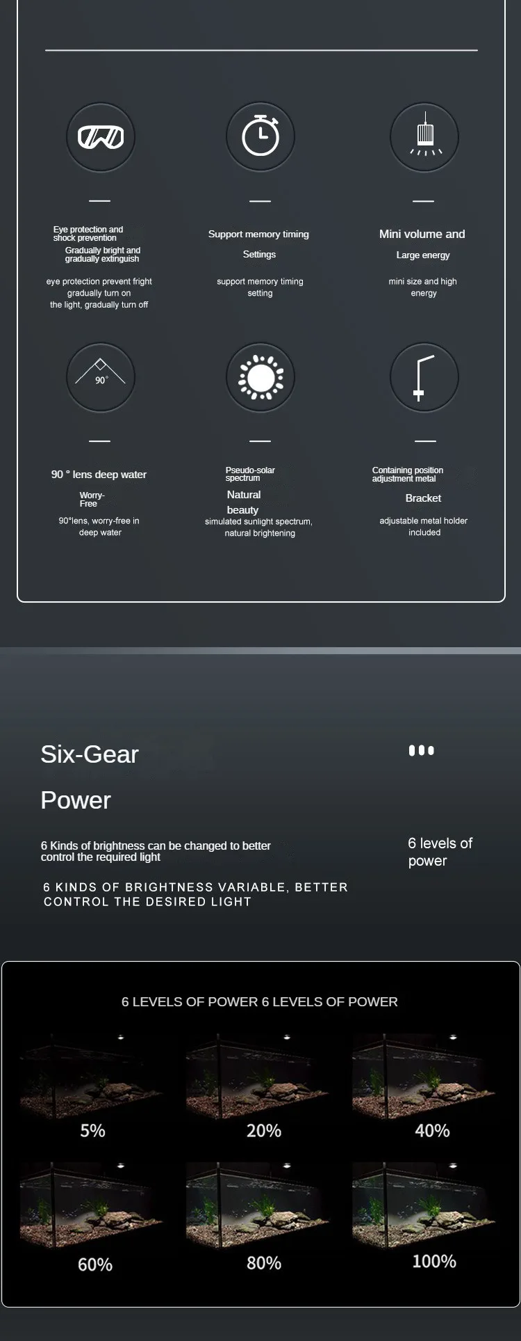 MAYIN Super Colour 100W Freshwater Goldfish Algae Bloom Planted Steam Fish Tank Brightening Lamp LED Aquarium Downlight MAYIN Super Colour 100W Freshwater Goldfish Algae Bloom Planted Steam Fish Tank Brightening Lamp LED Aquarium Downlight