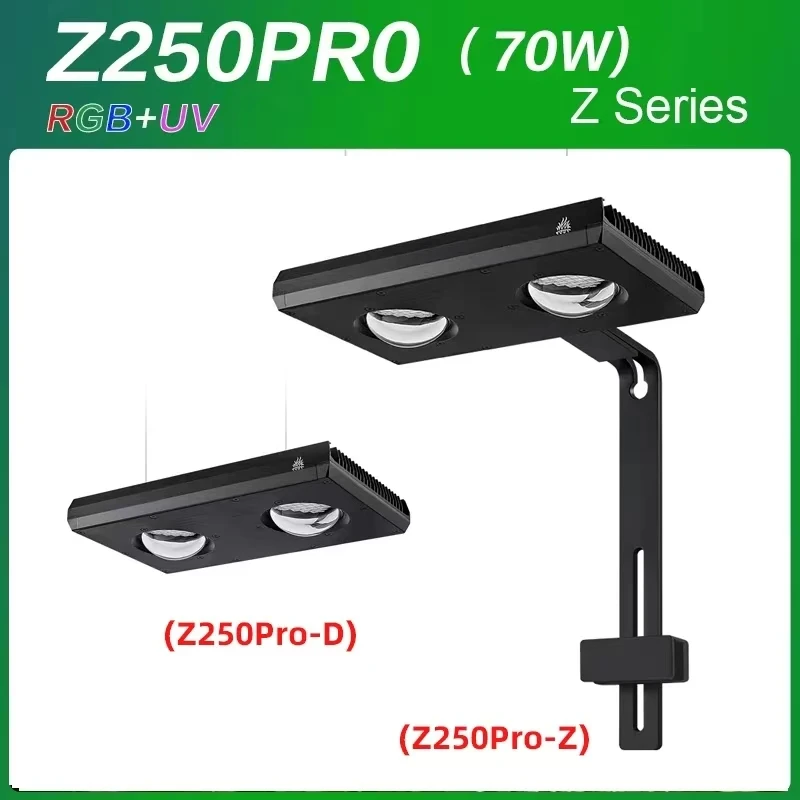 61278-893vws.jpg Week Aqua Aquatic Plant Light Z250 Pro RGB+UV with Lens Spotlight Full Spectrum Bracket Light Native APP Control Fish Tank Light - Image 1