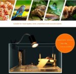 50W Halogen Bulb Included Reptile Heat Lamp Adjustable Gooseneck Aquarium Tank Heating Lamps for Tortoise Lizard Snake Terrarium - Image 3