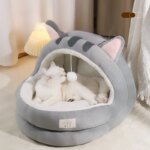 New Cute Mongolian Yurt Pet Nest Home Pet Supplies Semi Closed Panda Nest Fun Cat Playful Autumn and Winter Warm Dog Nest - Image 2