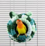새장 Warm Bird Nest Winter House Hanging Hammock Cage Accessories Plush Hideaway for Parrot Hummingbird Decoration Bird Cages - Image 4