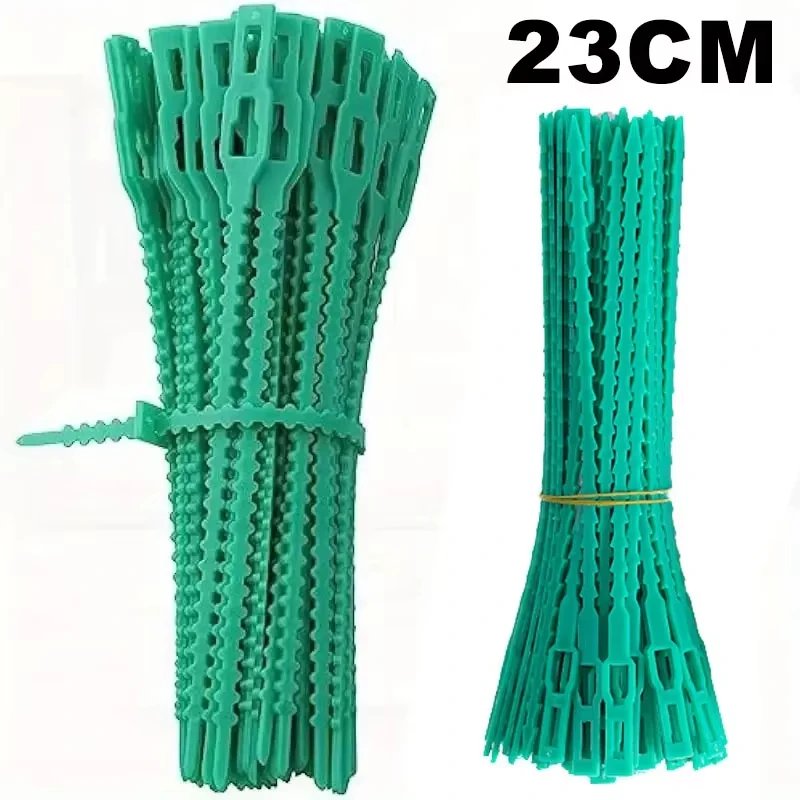Reusable Adjustable Plastic Plant Cable Ties for Garden Vines, Trees, and Shrubs Support, Locking Nylon Zipper Organizer Tools