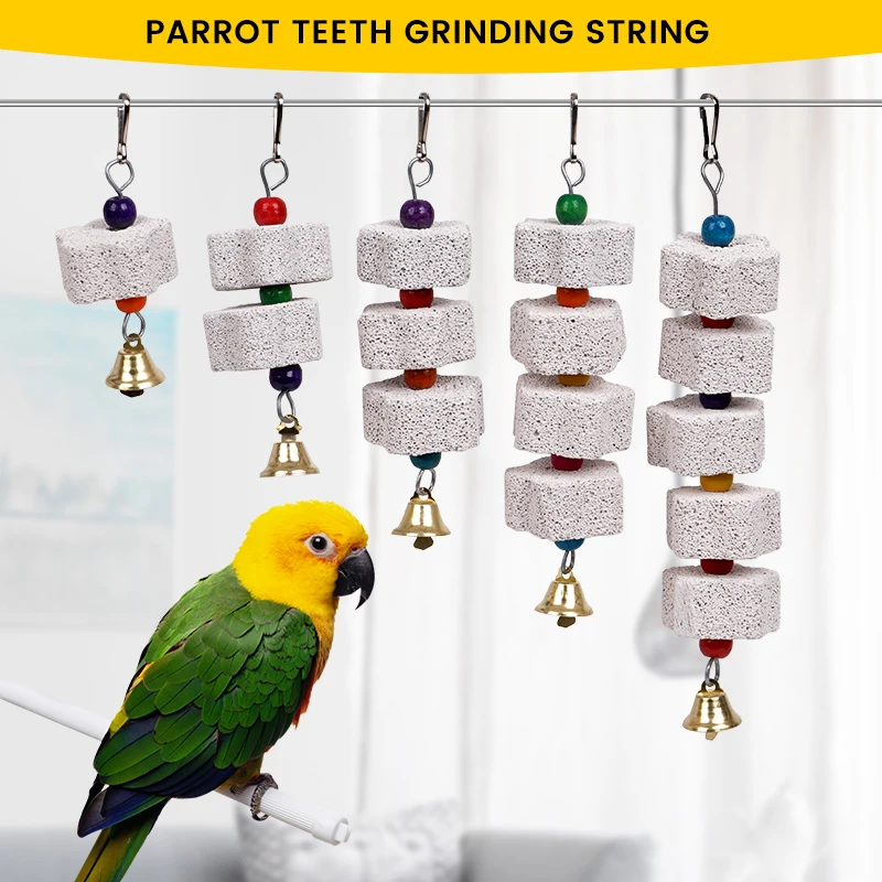 Bird Chewing Toy Parrot Beak Grinding Calcium Stone with Bells Bird Cage Accessories Cage Toys for Rat Hamster Chinchilla Rabbit Bird Chewing Toy Parrot Beak Grinding Calcium Stone with Bells Bird Cage Accessories Cage Toys for Rat Hamster Chinchilla Rabbit