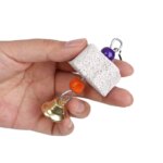Bird Chewing Toy Parrot Beak Grinding Calcium Stone with Bells Bird Cage Accessories Cage Toys for Rat Hamster Chinchilla Rabbit - Image 3