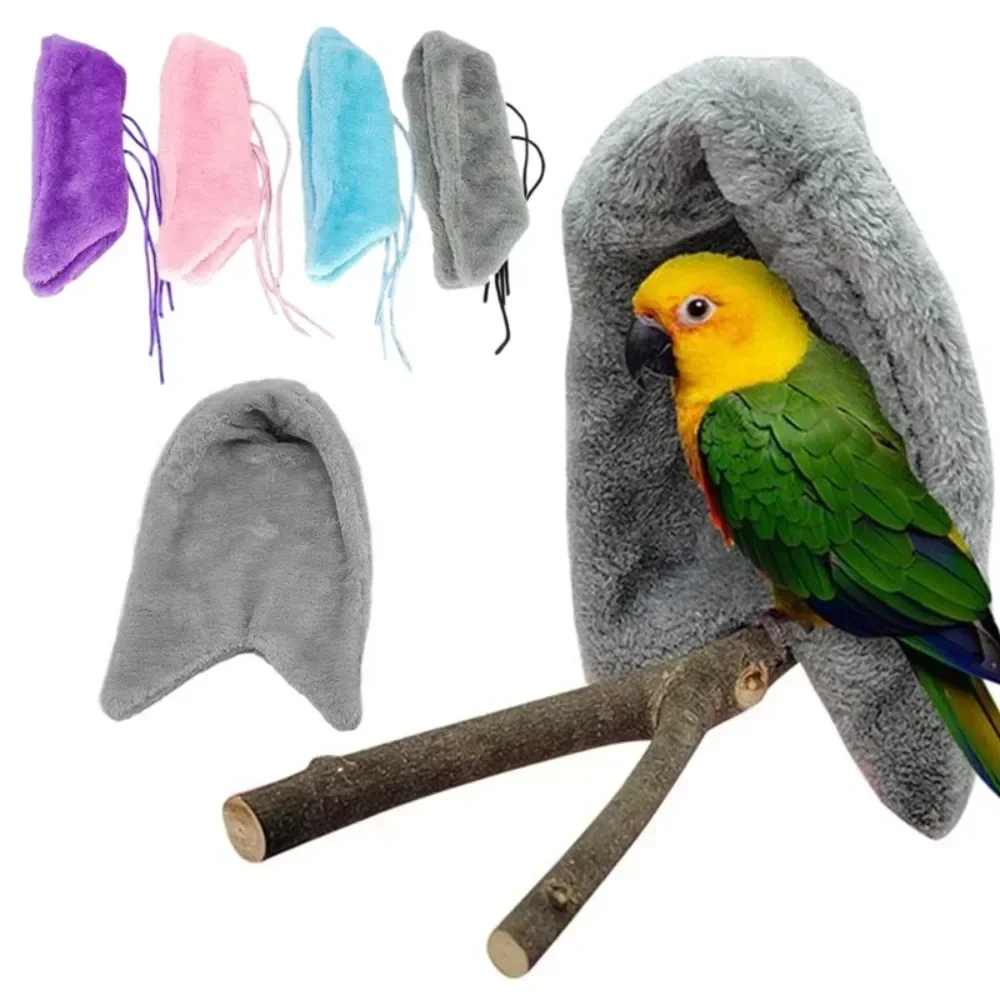 62144-v7ldw1.jpg Warm Bird Hammock Shawl Nest Corner Parrot Blanket Windproof Pet Small Animal Hamster Hanging Tent Bird Cages Decoration - Image 1