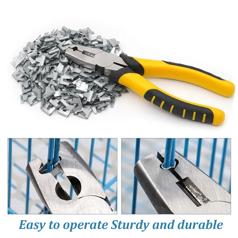 Pet Cage Installation Repair Clamp Chicken Quail Bird Rabbit Clamp Pliers Nail Cage Buckle Clips Plier Nail 300 Nails 1 Plier Pet Cage Installation Repair Clamp Chicken Quail Bird Rabbit Clamp Pliers Nail Cage Buckle Clips Plier Nail 300 Nails 1 Plier
