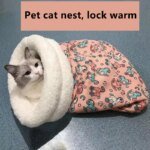 Autumn and winter warm cat kennel, closed cat bed, cute cat sleeping bag, Christmas essential pet supplies - Image 4