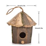 New Practical Birdhouse Nest Bird Cage Wood Garden Nest Accessories Hanging Parrot Nest Houses Hummingbird House - Image 5