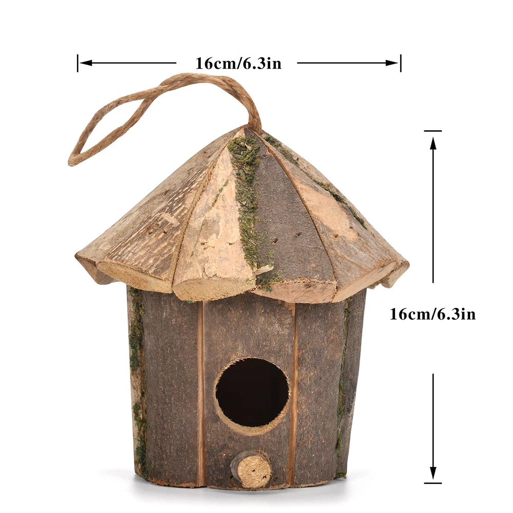 New Practical Birdhouse Nest Bird Cage Wood Garden Nest Accessories Hanging Parrot Nest Houses Hummingbird House