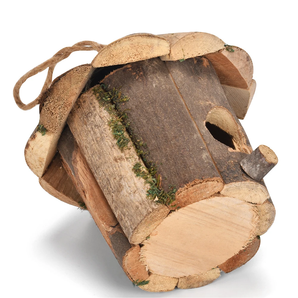 New Practical Birdhouse Nest Bird Cage Wood Garden Nest Accessories Hanging Parrot Nest Houses Hummingbird House