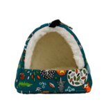 1pc Cute Print Bird Bed Mini Cage Rabbit Squirrel Mat Guinea Pig Nest Hamster House Small Animal Sleeping Bed Pet Hanging Cage - Image 4