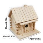 Bird Cage Accessories Birdhouses For Outside Wooden Bird House Nesting Box Hanging Bird Nests Home Garden Decoration - Image 6