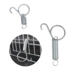 Cage Door Spring Hook 10Pcs Metal Spring Hooks Sturdy Tension Fixing Spring for Wire Rabbit/Bird/Hamster Cages S/L - Image 5