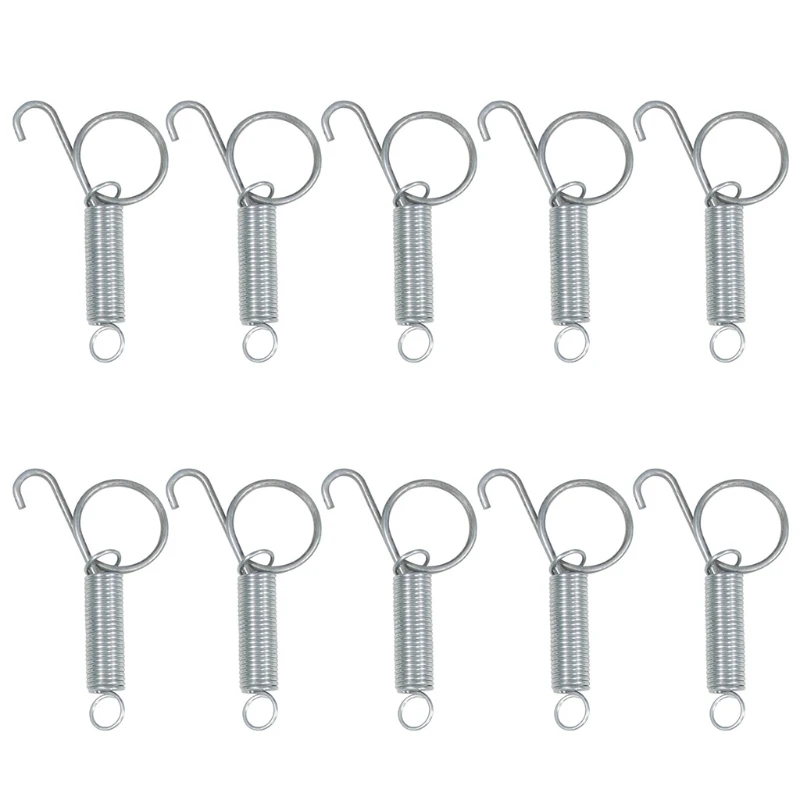 62577-kezmvr.jpg Cage Door Spring Hook 10Pcs Metal Spring Hooks Sturdy Tension Fixing Spring for Wire Rabbit/Bird/Hamster Cages S/L - Image 1