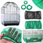 Receptor Seed Guard Nylon Mesh Bird Parrot Cover Soft Easy Cleaning Nylon Airy Fabric Mesh Bird Cage Cover Seed Catcher Guard - Image 2