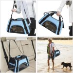 Pet Portable Foldable Four Sided Breathable Mesh Pet Bag Cat and Dog One Shoulder Travel Bag Crossbody Handbag Backpack Cat Bag - Image 5