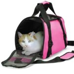 Pet Portable Foldable Four Sided Breathable Mesh Pet Bag Cat and Dog One Shoulder Travel Bag Crossbody Handbag Backpack Cat Bag - Image 3
