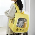 Pet Cat Carrier Bag Cat Backpack Outdoor Breathable Portable Shoulders Bag for Cats Small Dogs Transport Carrier