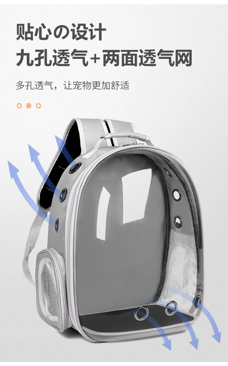 2025 New Space Capsule Transparent Cat Bag Breathable Shoulder Pet Bag Portable Cat Bag Pet Supplies Pet Backpack