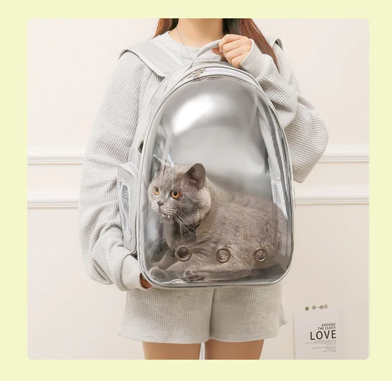 2025 New Space Capsule Transparent Cat Bag Breathable Shoulder Pet Bag Portable Cat Bag Pet Supplies Pet Backpack