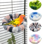 Bird Bed Autumn Winter Warm Cozy Bird Nest Plush Parrot Round Sleeping Bed House Toys for Small Animal Pet Bird Parrot Cage - Image 4