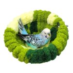 Bird Bed Autumn Winter Warm Cozy Bird Nest Plush Parrot Round Sleeping Bed House Toys for Small Animal Pet Bird Parrot Cage - Image 2