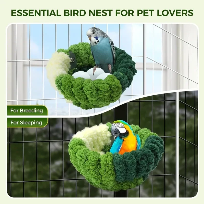 Autumn Winter Warm Cozy Bird Nest Plush Parrot Round Sleeping Bed House Toys for Small Animal Pet Bird Parrot Cage Accessories Autumn Winter Warm Cozy Bird Nest Plush Parrot Round Sleeping Bed House Toys for Small Animal Pet Bird Parrot Cage Accessories