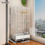 Bird Cage Parrot Cage Extra Large Household Winter House Large Black Phoenix Budgerigar Special Splash-Proof Breeding Cage - Image 3