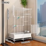 Bird Cage Parrot Cage Extra Large Household Winter House Large Black Phoenix Budgerigar Special Splash-Proof Breeding Cage