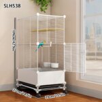 Bird Cage Parrot Cage Extra Large Household Winter House Large Black Phoenix Budgerigar Special Splash-Proof Breeding Cage - Image 2