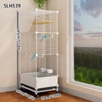 Bird Cage Parrot Cage Extra Large Household Winter House Large Black Phoenix Budgerigar Special Splash-Proof Breeding Cage - Image 4