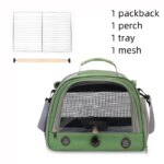 Bird Cage Parrot Carrier with Perch for Parakeet Lovebird African Gray Cockatiel Caique Conure Quaker Hiking Pet Travel Bag - Image 2