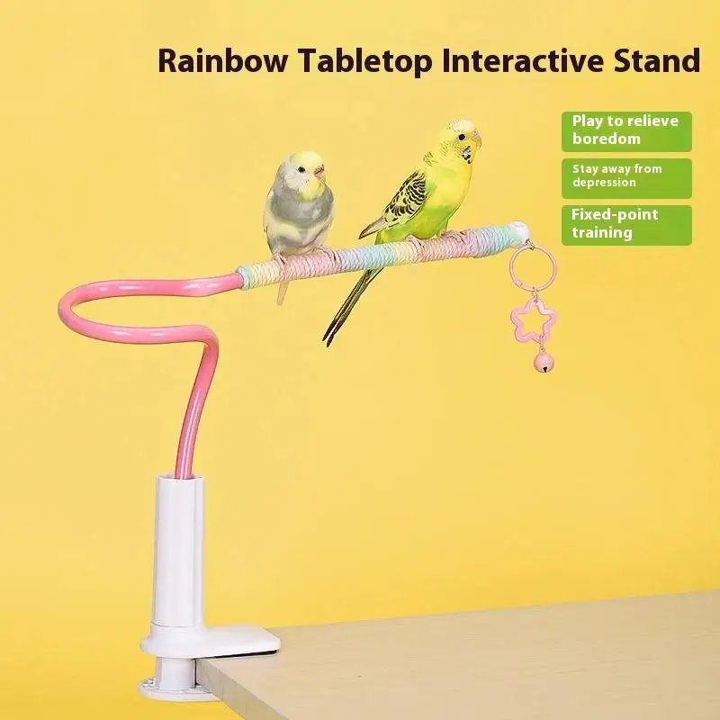 【E】Bird Perch Stand Bird Training Portable Tabletop Platform Parrot Lovebirds Indoor Budgies Bending Stand Cage Accessories 【E】Bird Perch Stand Bird Training Portable Tabletop Platform Parrot Lovebirds Indoor Budgies Bending Stand Cage Accessories