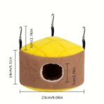 Warm Bird Nest Winter House Snuggle Hut Hanging Hammock Cage Accessories Plush Hideaway for Gerbil Small Parrot Parakeet Cockati - Image 5