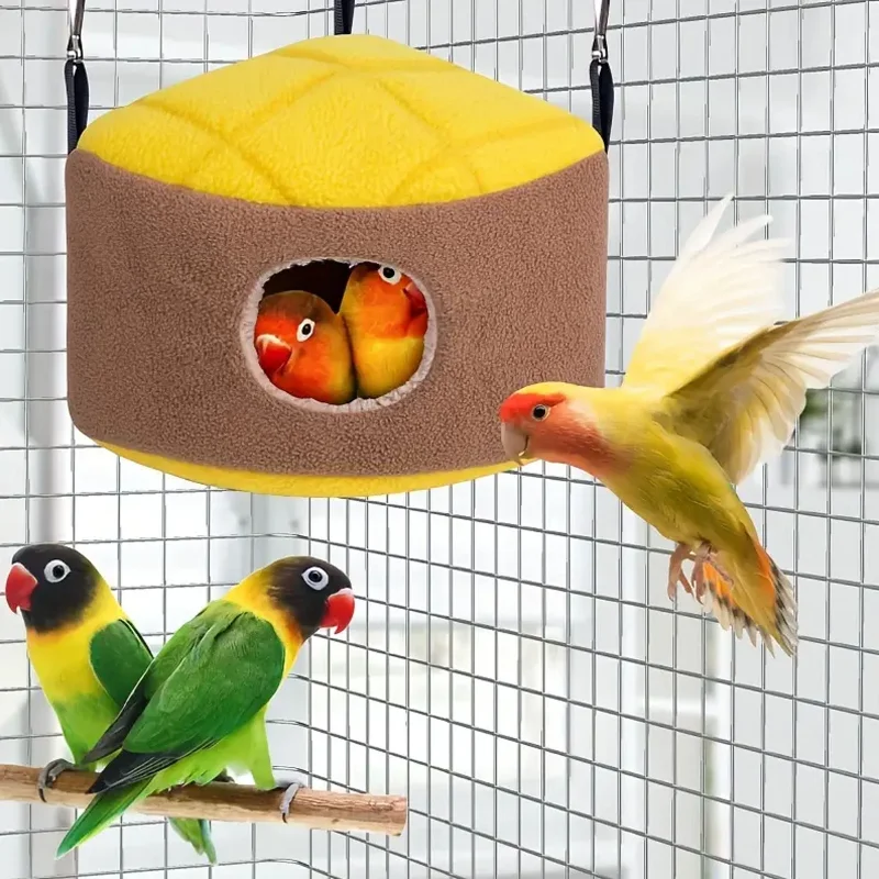 Warm Bird Nest Winter House Snuggle Hut Hanging Hammock Cage Accessories Plush Hideaway for Gerbil Small Parrot Parakeet Cockati Warm Bird Nest Winter House Snuggle Hut Hanging Hammock Cage Accessories Plush Hideaway for Gerbil Small Parrot Parakeet Cockati