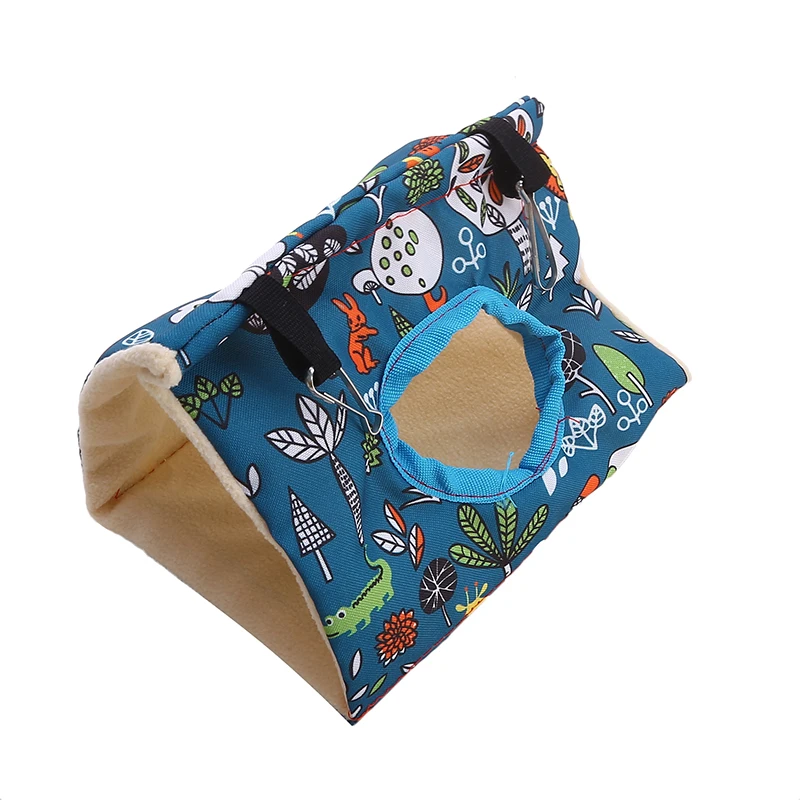 1pc Bird's Nest, Triangle Ventilated Warm Hammock For Peony, Gray Parrot, Bird Cage Pendant, Decorative Nest, Sleeping Habitat