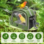 Portable Bird Travel Bag Oxford Cloth Bird Carrier Parrot Travel Cage with Tray and Clear Window Travel Bird Raising Supplies - Image 2