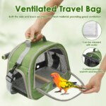 Portable Bird Travel Bag Oxford Cloth Bird Carrier Parrot Travel Cage with Tray and Clear Window Travel Bird Raising Supplies - Image 4