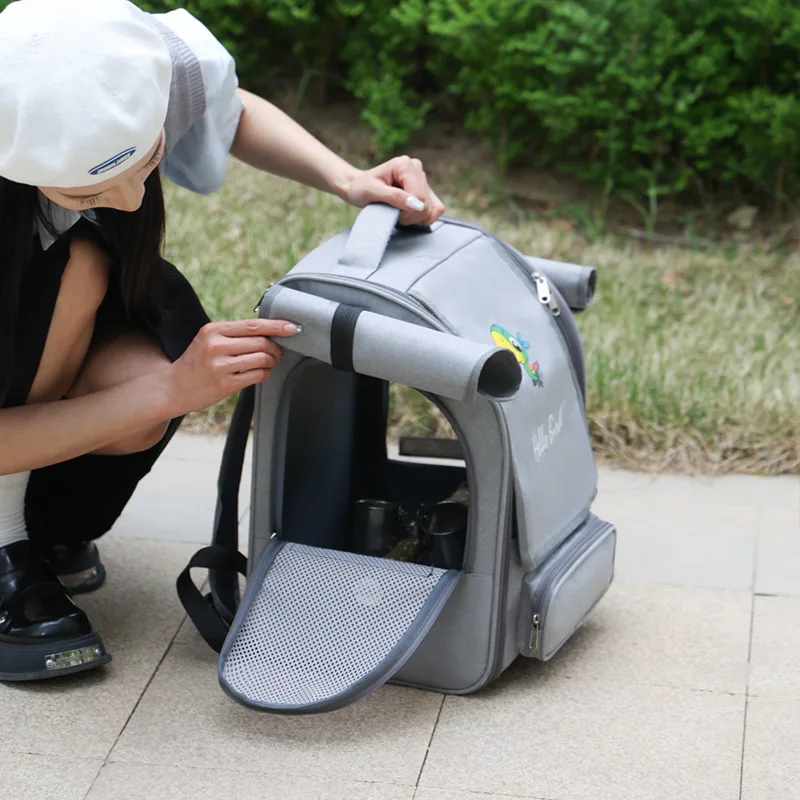 Portable Bird Carrier Bird Backpack Bag with Perch and Tray for Parrots Parakeets Cockatiels Pets Travel Large space Bird Cage