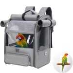 Portable Bird Carrier Bird Backpack Bag with Perch and Tray for Parrots Parakeets Cockatiels Pets Travel Large space Bird Cage