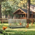 Heavy Duty Stainless Steel Chicken Coop Duck Rabbit Hen House with Dense Net Dog Cage with Waterproof Cover Yard