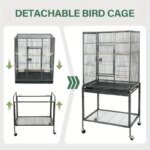 53" Large Bird Pet Cage Large Play Top Parrot Finch Cage Macaw Cockatoo W/ Door - Image 3