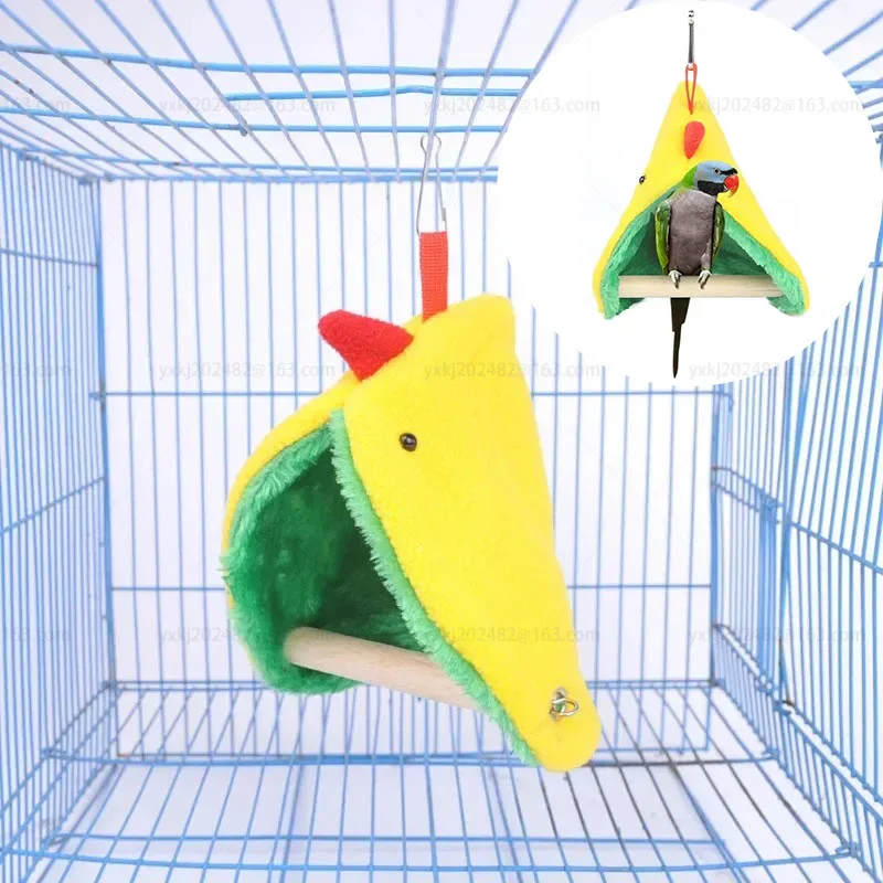 Warm Bird Shawl Nest Corner Parrot Blanket Pet Small Animal Hanging Tent Cage Decoration for Parakeet Lovebird Cockatiel