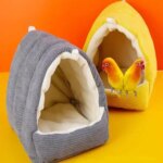 Parrot Cotton Nest Bird Cage Mini Hammock Cage Plush and Thickened Winter Bird Cotton Nest  Hut Tent Bed Hanging Cave Pet Items - Image 2