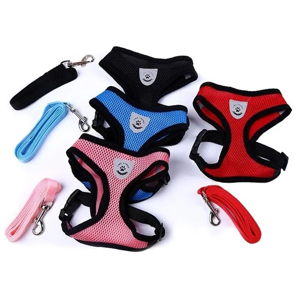 Cat Dog Harness with Lead Leash Adjustable Vest Polyester Mesh Breathable Harnesses Reflective sti for Small Dog Cat accessories Cat Dog Harness with Lead Leash Adjustable Vest Polyester Mesh Breathable Harnesses Reflective sti for Small Dog Cat accessories