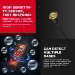 HABOTEST HT601B+PRO Gas Leak Detector 0-9999PPM Flexible probe Quick response Combustible Natural Methane Gas Detector - Image 3